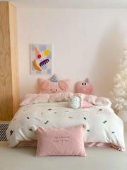 NỈ NHUNG- Nỉ Nhung 5 món Thêu nối Cao Cấp