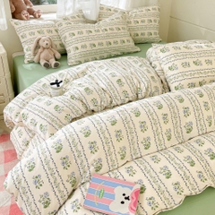 COTTON ĐŨI - Set Chăn ga gối Cotton Đũi Vintage