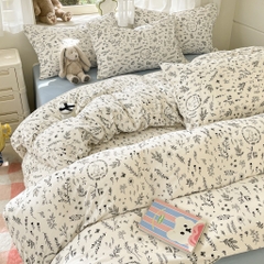 COTTON ĐŨI - Set Chăn ga gối Cotton Đũi Vintage