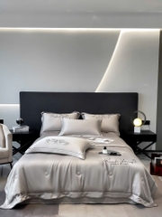 PHI LỤA- Set chăn chần Phi lụa Romantic