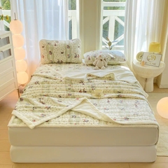 NỈ NHUNG- chăn nhung ga gối 4 món