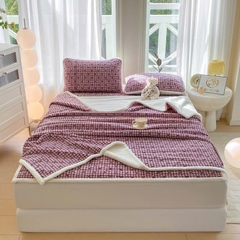 NỈ NHUNG- chăn nhung ga gối 4 món