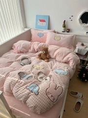 NỈ NHUNG- Set Nỉ Nhung Thêu Nổi Animal