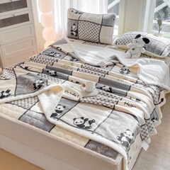 NỈ NHUNG- chăn nhung ga gối 4 món