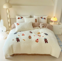 NỈ NHUNG- Set Nỉ nhung bông Thêu nổi full 7 màu