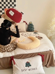 NỈ NHUNG- Nỉ Nhung 5 món Thêu nối Cao Cấp