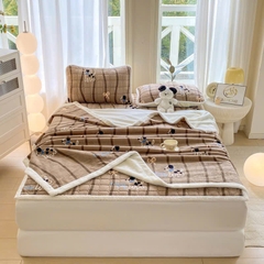 NỈ NHUNG- chăn nhung ga gối 4 món