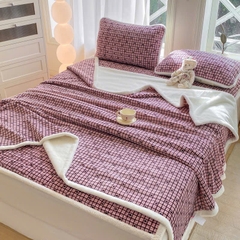 NỈ NHUNG- chăn nhung ga gối 4 món