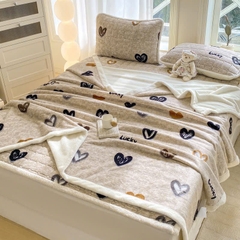 NỈ NHUNG- chăn nhung ga gối 4 món