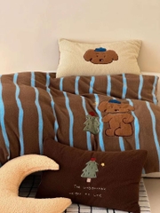 NỈ NHUNG- Nỉ Nhung 5 món Thêu nối Cao Cấp