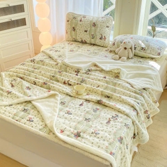 NỈ NHUNG- chăn nhung ga gối 4 món