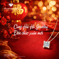 Dây chuyền bạc 925 đính moissanite 2 carats– điểm sáng tối giản, tinh tế cùng vui xuân!