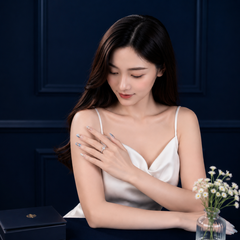 Nhẫn nữ bạc S925 cao cấp đính moissanite 1 carat
