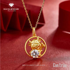 Dây chuyền con giáp tuổi Sửu bạc mạ vàng – Giữ một nguồn năng lượng bền bỉ và an yên | Hải Hà Jewelry