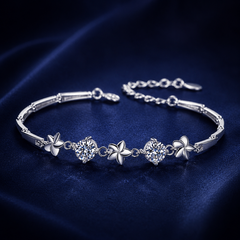 Vòng tay bạc 925 đính kim cương Moissanite 0,5x2 Carat