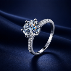 Nhẫn nữ bạc 925 đính moissanite solitaire – điểm sáng tinh tế trên ngón tay