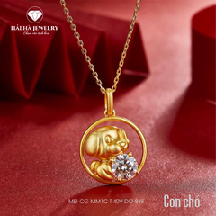 Dây chuyền con giáp tuổi Tuất bạc mạ vàng – Giữ một cảm giác an tâm rất thật | Hải Hà Jewelry