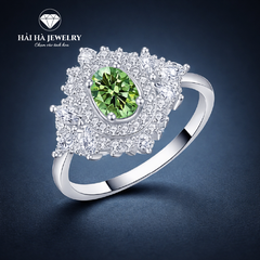 Nhẫn moissanite giọt nước halo – Ánh sáng được nâng niu | Hải Hà Jewelry