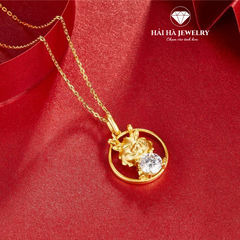 Dây chuyền con giáp tuổi Thìn bạc mạ vàng – Giữ một nguồn năng lượng mạnh mẽ nhưng rất tĩnh | Hải Hà Jewelry