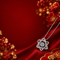 Dây chuyền bạc 925 đính moissanite dáng hình học tinh tế | Hải Hà Jewelry