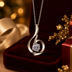 Dây chuyền bạc 925 đính kim cương Moissanite 0,8 Carat