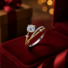 Nhẫn moissanite đôi nhánh giao hòa – Cân bằng trong những điều khác biệt | Hải Hà Jewelry