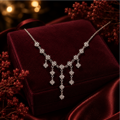 Dây chuyền bạc S925 đính moissanite 0,1x18 Carat cao cấp