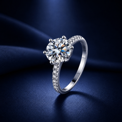 Nhẫn nữ bạc 925 đính moissanite solitaire – điểm sáng tinh tế trên ngón tay