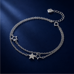 Vòng bạc đôi ngôi sao – Dẫn lối bằng những điều lấp lánh nhỏ | Hải Hà Jewelry