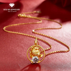 Dây chuyền con giáp tuổi Ngọ bạc mạ vàng – Giữ một dòng chuyển động tự do và vững vàng | Hải Hà Jewelry