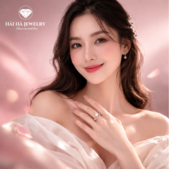 Nhẫn moissanite đôi nhánh giao hòa – Cân bằng trong những điều khác biệt | Hải Hà Jewelry