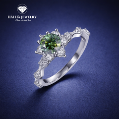 Nhẫn nữ hoa tỏa sáng – Một khoảnh khắc dịu dàng ở lại trên bàn tay | Hải Hà Jewelry