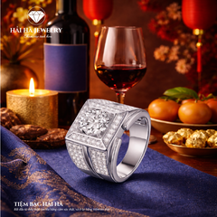Nhẫn bạc nam bản lĩnh vững vàng | Hải Hà Jewelry