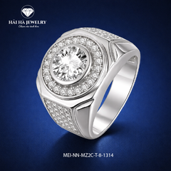 Nhẫn bạc nam tròn đầy và vững tâm | Hải Hà Jewelry