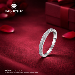 Nhẫn đá chạy nửa vòng – Ánh sáng đủ đầy cho những điều bền lâu | Hải Hà Jewelry