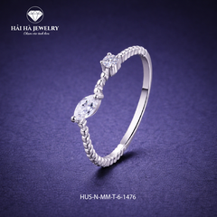 Nhẫn marquise đan xoắn – Nhịp dịu dàng của điều thật | Hải Hà Jewelry