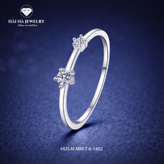 Nhẫn moissanite đôi đối xứng – Cân bằng trong những điều khác biệt | Hải Hà Jewelry