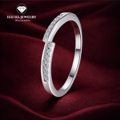 Nhẫn moissanite lệch nhịp – Cân bằng trong chuyển động | Hải Hà Jewelry