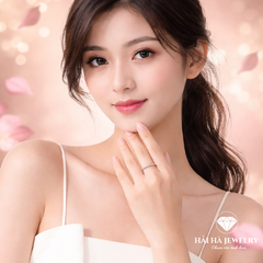 Nhẫn moissanite rải điểm – Ánh sáng lặng lẽ bên trong | Hải Hà Jewelry