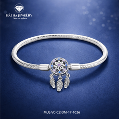 Vòng tay bạc 925 charm Dreamcatcher đá sắc – Giữ lại những điều nên ở lại