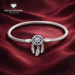 Vòng tay bạc 925 charm Dreamcatcher đá sắc – Giữ lại những điều nên ở lại