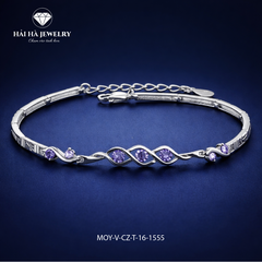 Vòng tay đá tím uốn lượn – Nhịp cảm xúc dịu êm | Hải Hà Jewelry