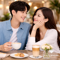 Vòng tay cỏ bốn lá ánh sáng dịu – Gửi một lời chúc rất khẽ | Hải Hà Jewelry