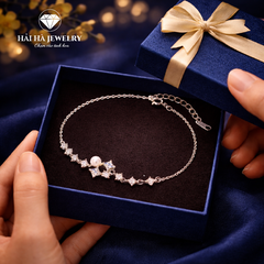 Vòng tay sao và ngọc trai – Dịu dàng giữa những điều lấp lánh | Hải Hà Jewelry
