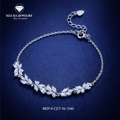 Vòng tay lá đá xếp – Dịu dàng như một nhịp thở | Hải Hà Jewelry