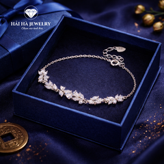 Vòng tay lá đá xếp – Dịu dàng như một nhịp thở | Hải Hà Jewelry