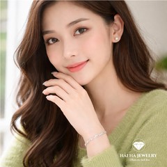 Vòng tay lá đá xếp – Dịu dàng như một nhịp thở | Hải Hà Jewelry