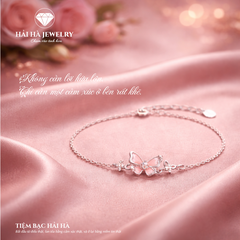 Vòng tay cánh bướm hồng – Dịu dàng khi đủ lớn | Hải Hà Jewelry