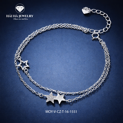 Vòng bạc đôi ngôi sao – Dẫn lối bằng những điều lấp lánh nhỏ | Hải Hà Jewelry