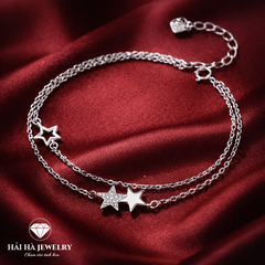 Vòng bạc đôi ngôi sao – Dẫn lối bằng những điều lấp lánh nhỏ | Hải Hà Jewelry
